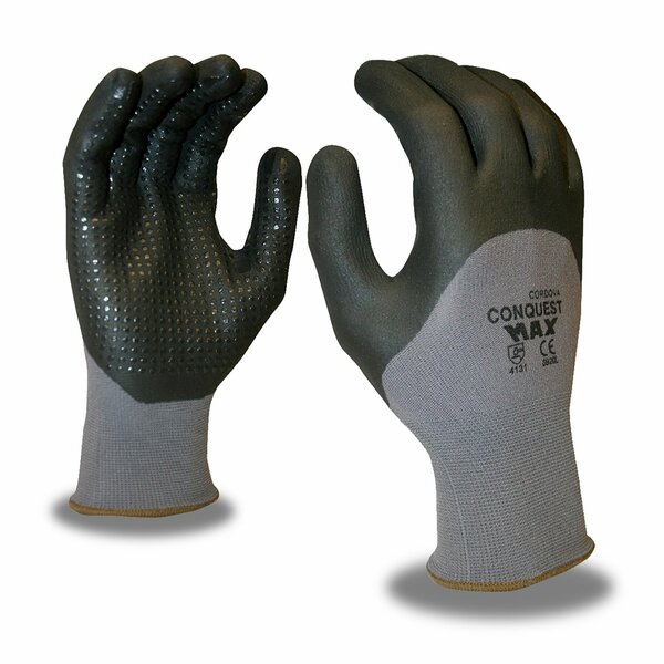Cordova Conquest Max, Nitrile, Micro-Foam, Dots Gloves, M, 12PK 6920M